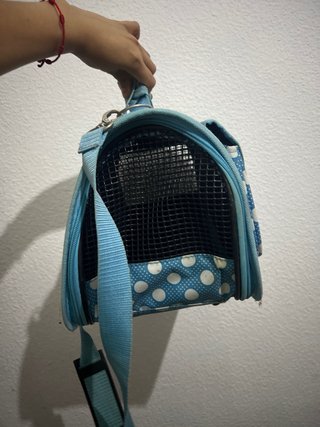 Transportín perro pequeño lunares