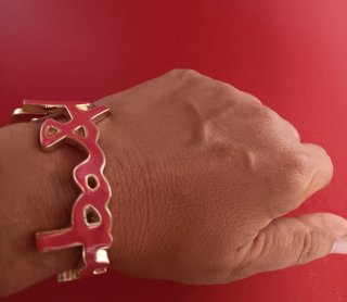 Pulsera Bimba y Lola dorada y rosa
