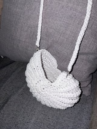 Bolso infantil concha caracola blanco