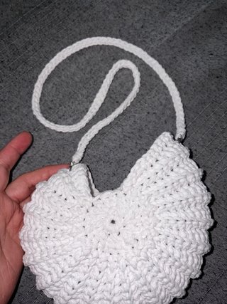 Bolso infantil concha caracola blanco