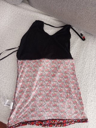 Top halter floral Y2K Pull & Bear