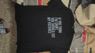 Camiseta negra con frase My Patience