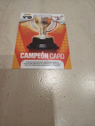 Carta Campeón Card Panini 478