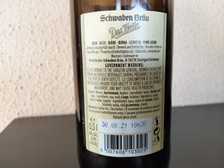 Botella Cerveza Schwaben Bräu Das Helle