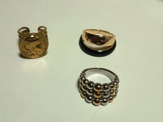 Lote 3 Anillos Acero Inoxidable