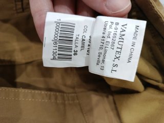 Pantalón corto camel hombre talla 36