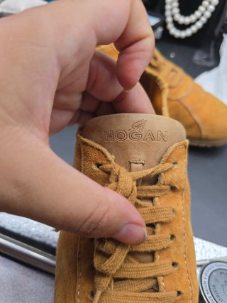 Hogan Sneakers Camoscio Senape Vintage