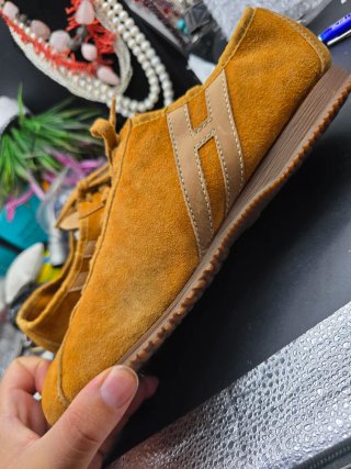 Hogan Sneakers Camoscio Senape Vintage