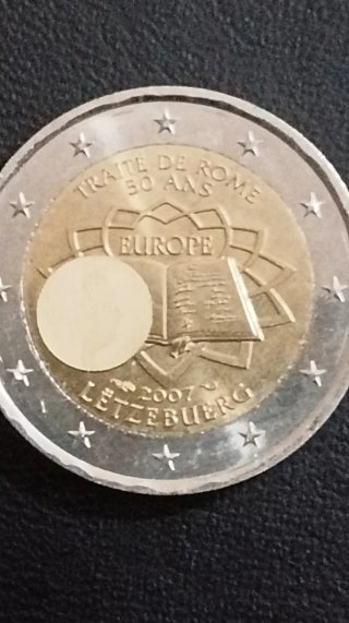2€ Luxemburgo Tratado de Roma 50 Años