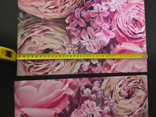 Cuadro floral rosas y lilas