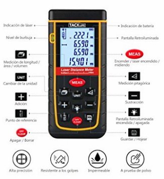 ◆NUEVO◆ Medidor Laser Tacklife (40, 60 o 80 m)