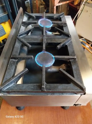 Cocina Industrial sobremesa 2 fuegos