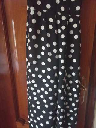 Mono lunares negro y blanco talla M