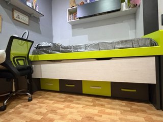 Cama nido juvenil madera y tela