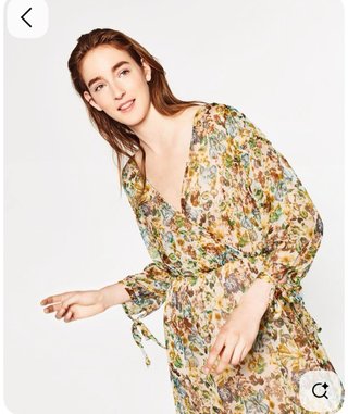 Vestido floral Zara Talla M