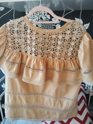 Blusa Berenice Talla 38 Camel/ mostaza