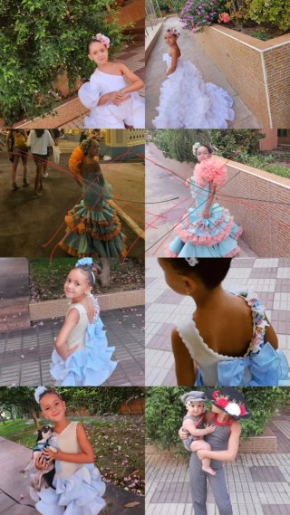 Trajes de feria para niña según talla y precio