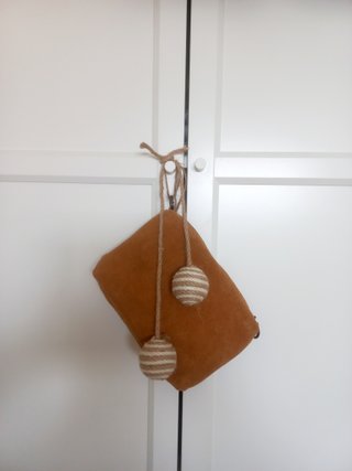 Bolso de mano piel color cuero