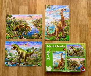 Puzzle Schmidt 3x48 Dinosauri