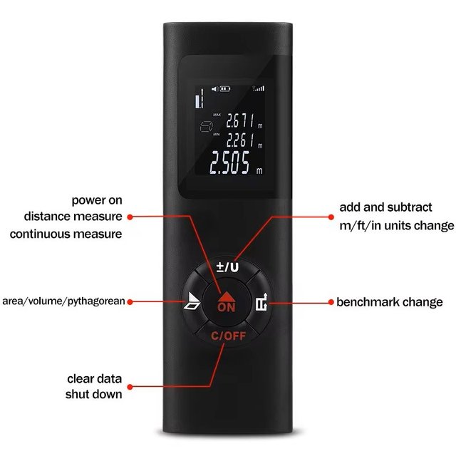 ◆NUEVO◆ Medidor láser con USB Recargable (60m)
