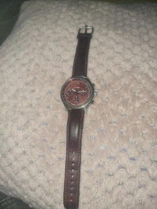 Reloj Fossil Hombre Marrón y Plateado