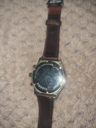 Reloj Fossil Hombre Marrón y Plateado