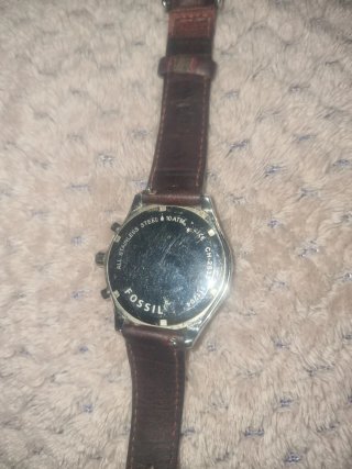 Reloj Fossil Hombre Marrón y Plateado