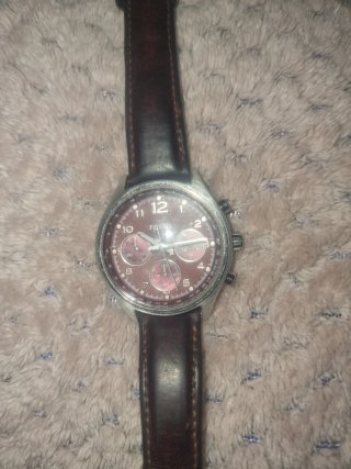 Reloj Fossil Hombre Marrón y Plateado