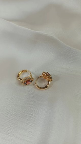 Pendientes Antiguos Oro 18k Circonitas Blancas