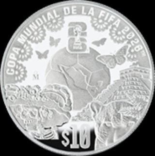 Moneda Plata Mundial FIFA 2026 México