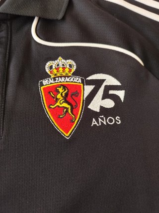 Polo Real Zaragoza de Adidas Oficial Negro Talla L
