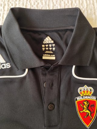 Polo Real Zaragoza de Adidas Oficial Negro Talla L