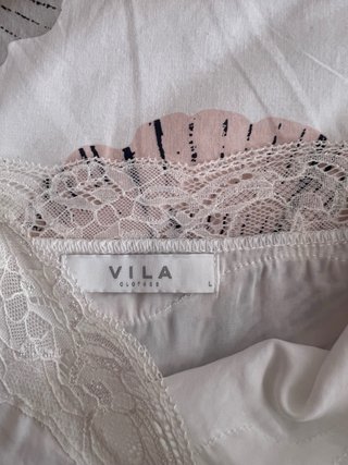 Blusa lencera Vila blanca