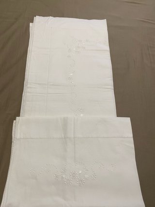 Sábanas de algodón bordadas para Cama de 90/105 cm