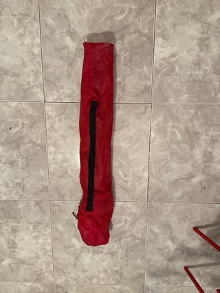Silla plegable camping roja y negra