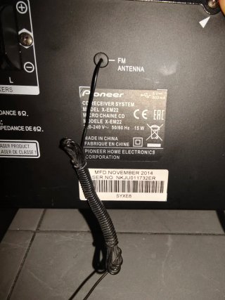 Microcadena Pioneer X-EM22 Negra Bluetooth USB