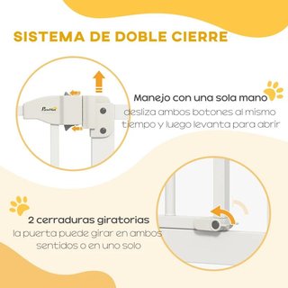 Puerta Perros Ajustable 76-104cm con Extensiones