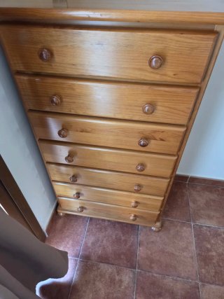 Cómoda provenzal madera 7 cajones