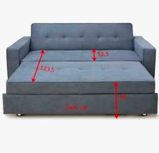 Sofá Cama Izan Gris Tela