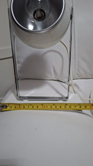 Lampada Space Age Vintage Argento/Bianco
