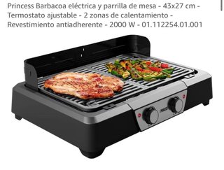 Parrilla Eléctrica Princess Mesa 2000W