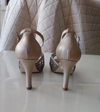 Zapatos de vestir piel dorados/plateados