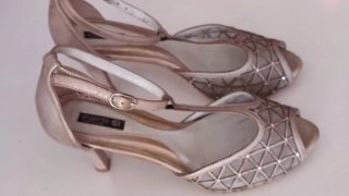 Zapatos de vestir piel dorados/plateados