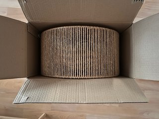 Lámpara colgante de mimbre en papel trenzado Kena