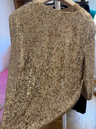Conjunto lentejuelas dorado muestrario