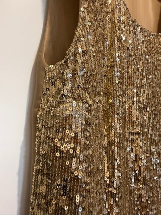 Conjunto lentejuelas dorado muestrario