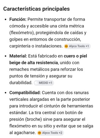Funda porta-flexómetro de piel