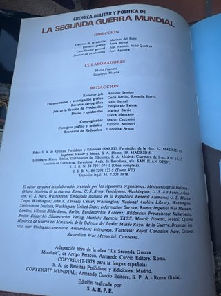 Libro antiguo  La segunda guerra mundial