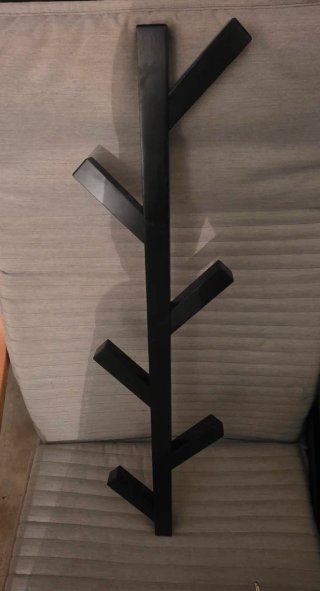 3 Percheros de pared Ikea negro