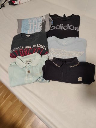 Lote 6 Camisetas y Polos chico Varias Marcas